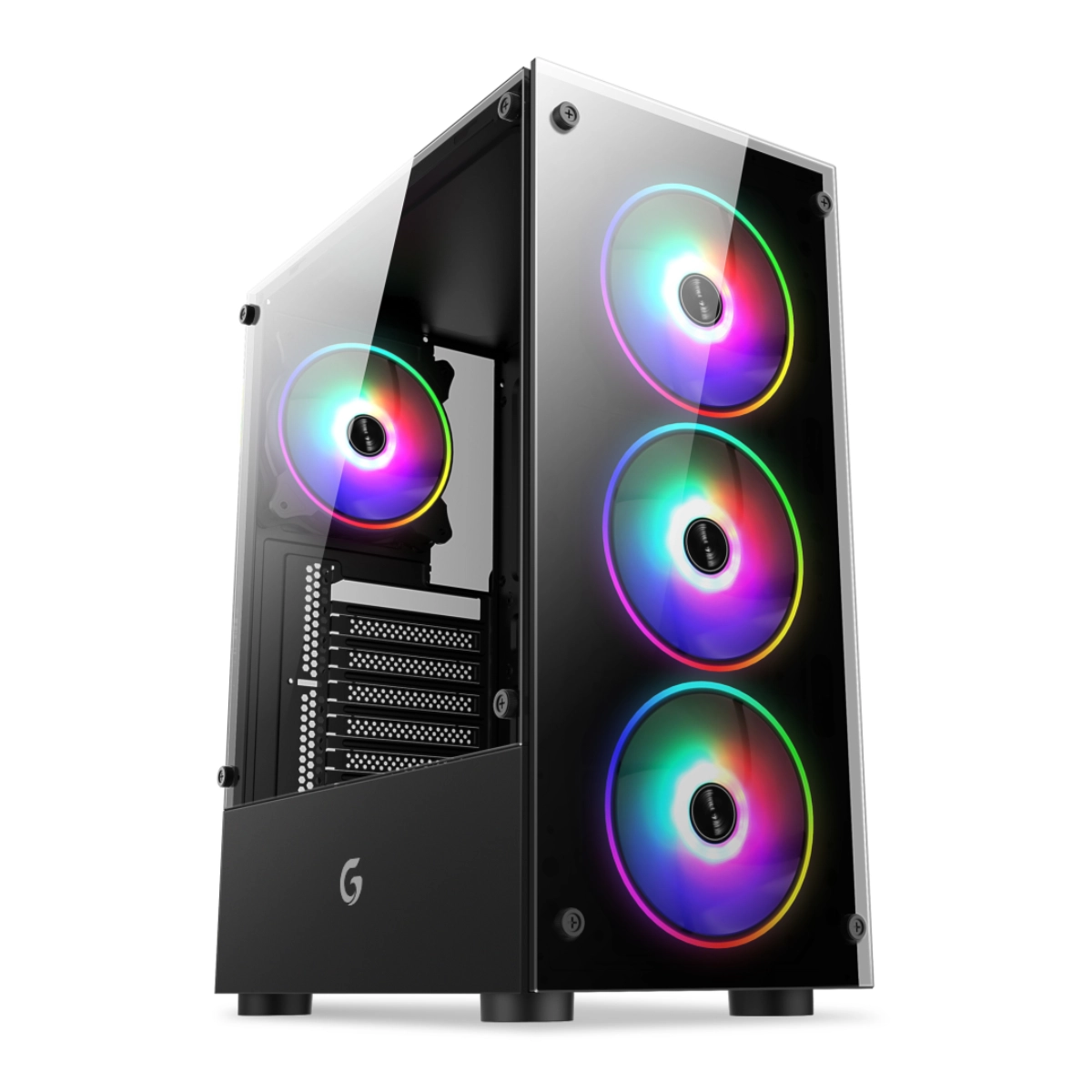 GABINETE GAMER R61B BLACK ATX COM FANS RGB 120MM BRX 