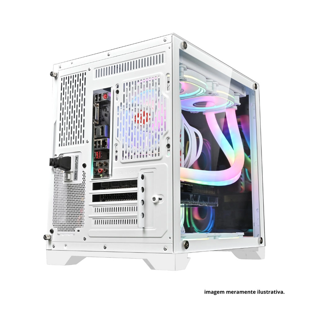 GABINETE MATX BPC-345B BRAZILPC GAMER BRANCO /4 COOLER