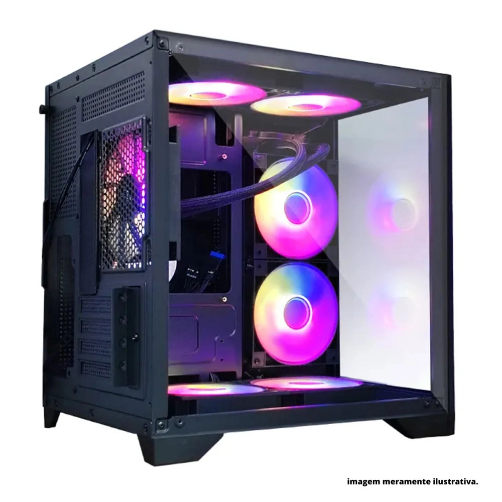 Gabinete Matx Bpc-345b Brazilpc Gamer Preto /4 Cooler