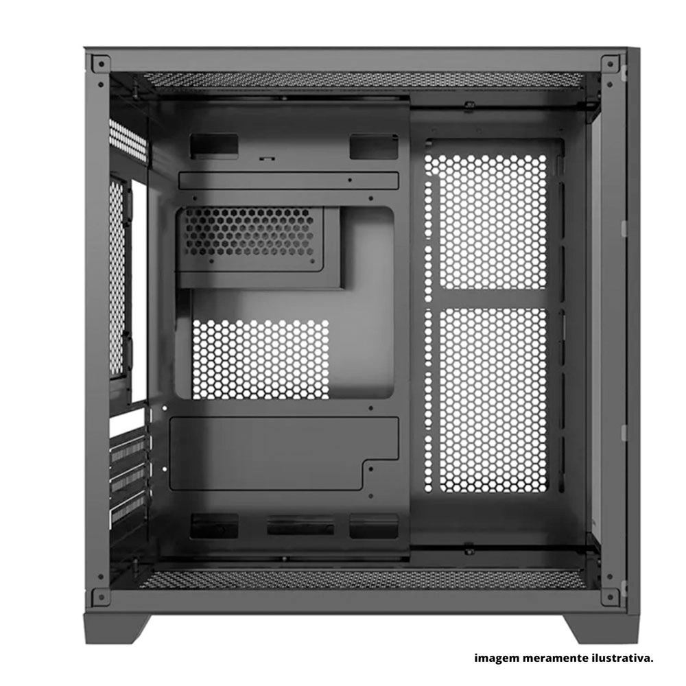 Gabinete Matx Bpc-345b Brazilpc Gamer Preto /4 Cooler