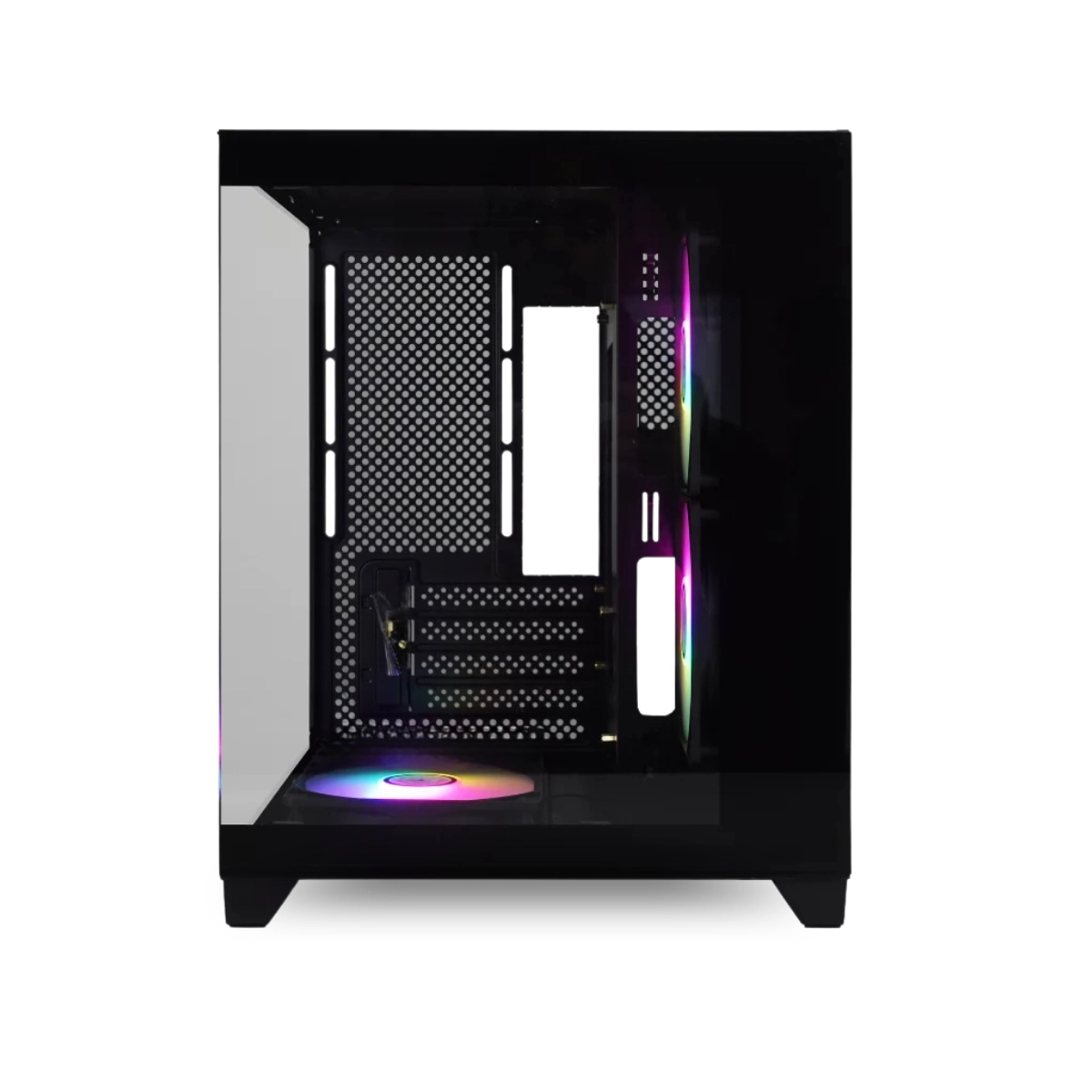 GABINETE MATX BRAZILPC GAMER AQUARIO BPC-240 BLACK COM 3 COOLER ARCO IRIS SEM FONTE