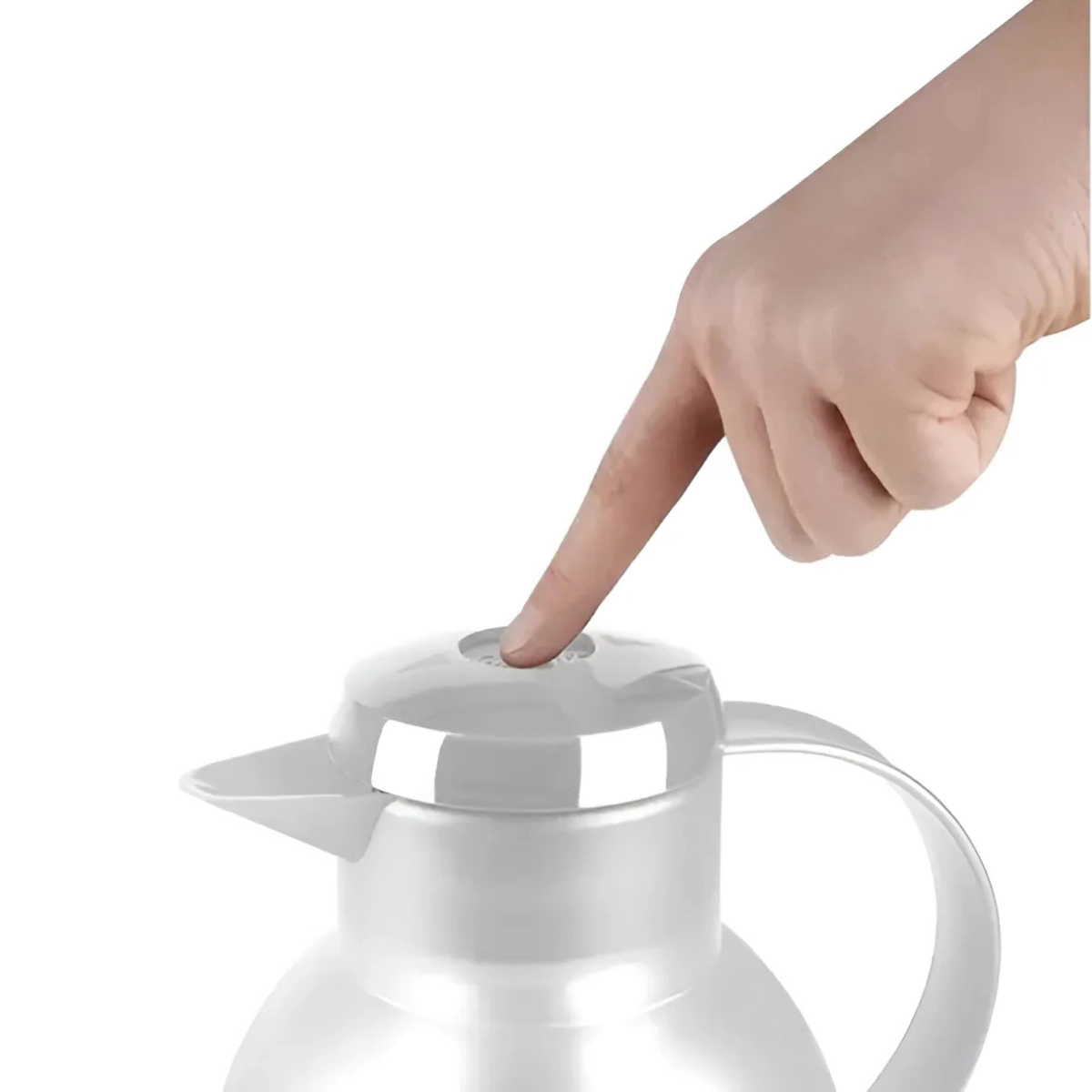 GARRAFA TERMICA HERMETICA SAMBA QUICK PRESS BRANCA EMSA 1 LITRO