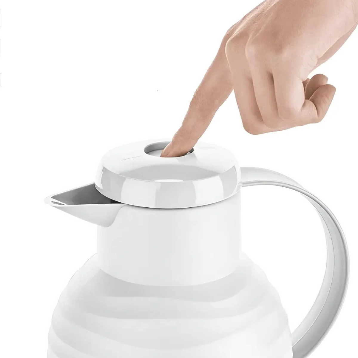 GARRAFA TERMICA HERMETICA SAMBA QUICK PRESS BRANCA EMSA 1 LITRO GARRAFA TERMICA HERMETICA SAMBA QUICK PRESS BRANCA EMSA 1 LITRO