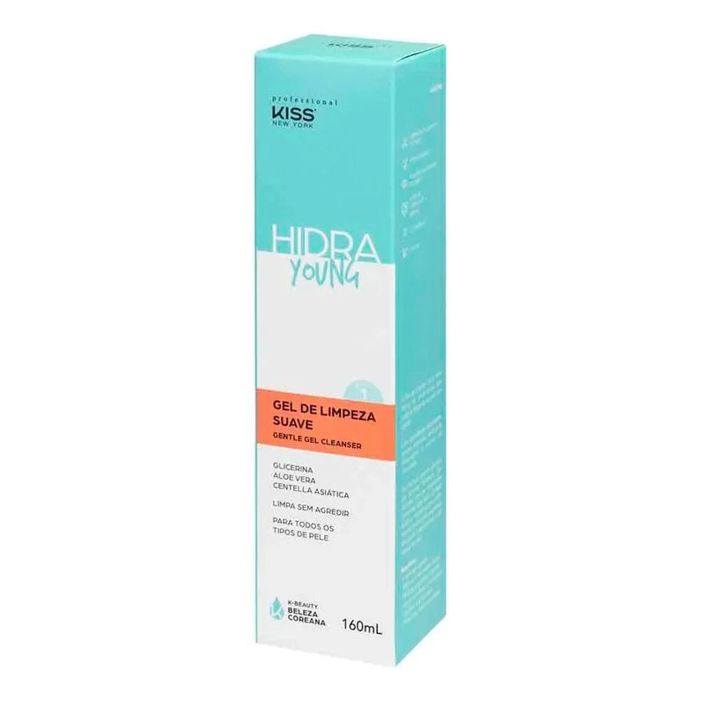 GEL DE LIMPEZA SUAVE KISS NEW YORK HIDRA YOUNG 160ML GEL DE LIMPEZA SUAVE KISS NEW YORK HIDRA YOUNG 160ML