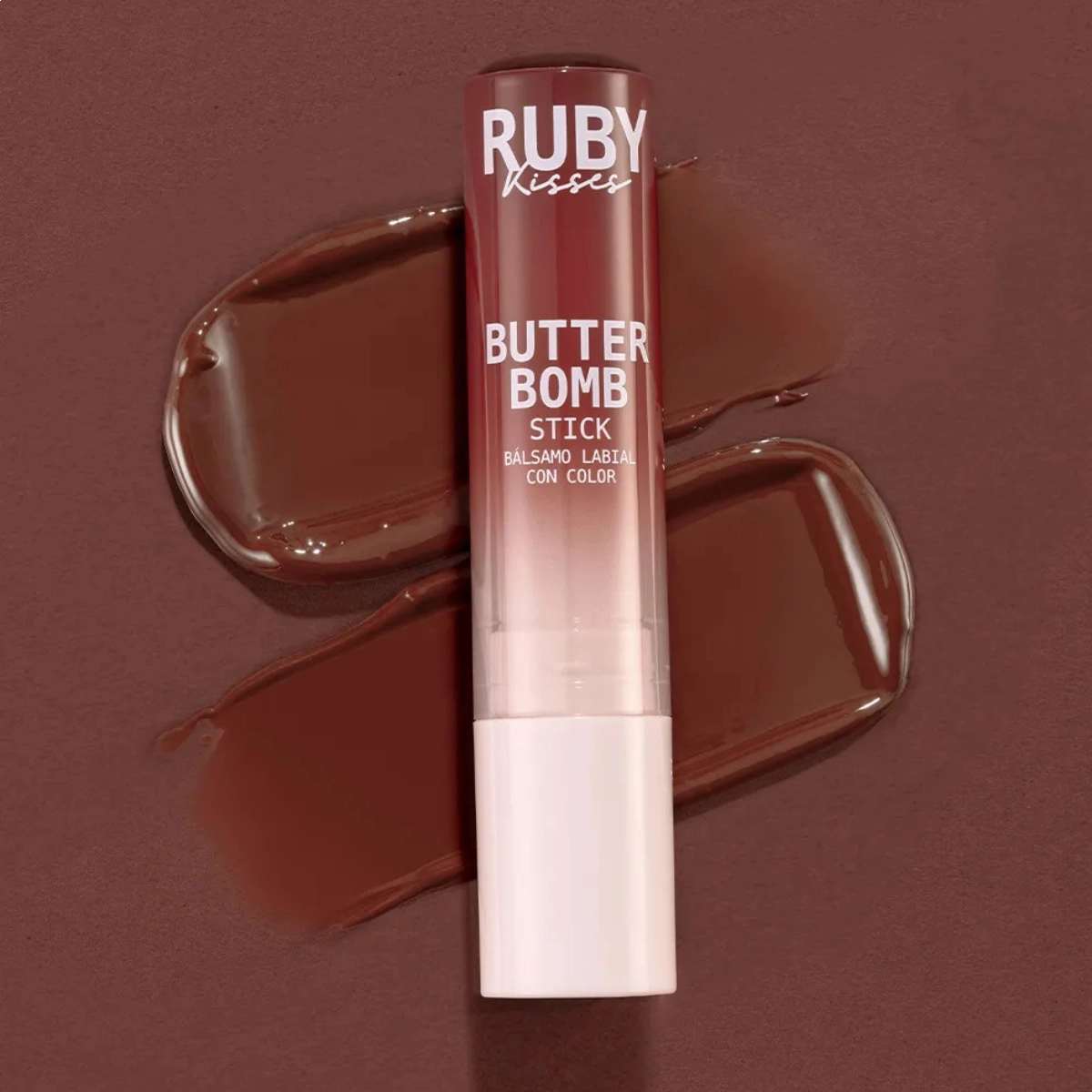 GLOSS EM BASTÃO STICK BUTTER BOMB HOT CHOCOLATE RUBY KISSES