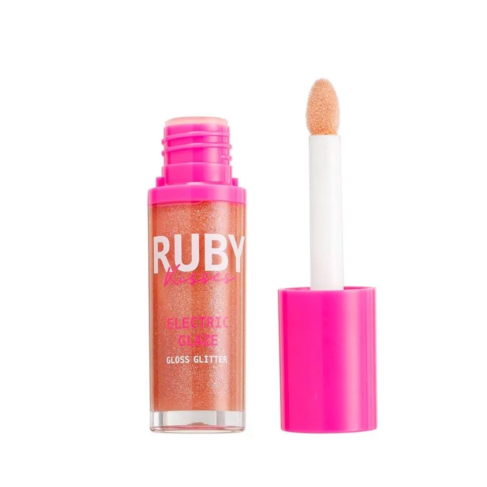 Gloss Glitter Ruby Kisses Electric Glaze Coral 6ml