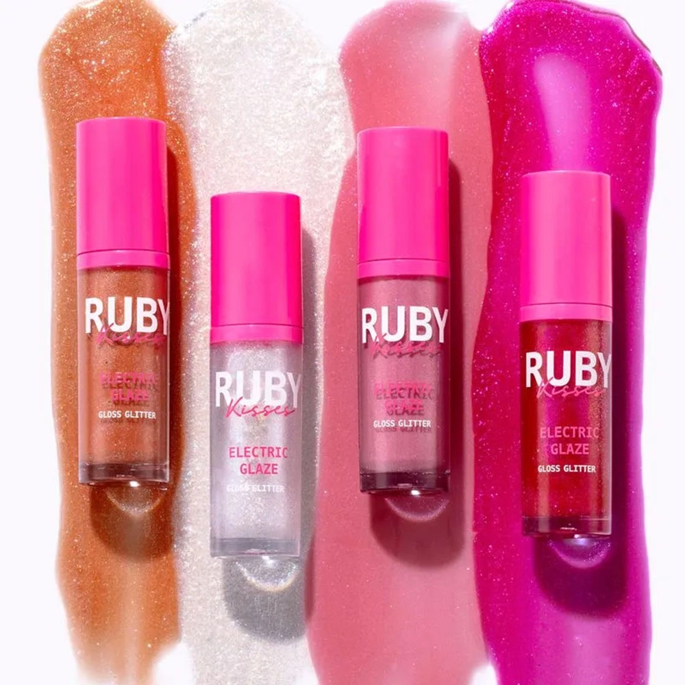 Gloss Glitter Ruby Kisses Electric Glaze Coral 6ml