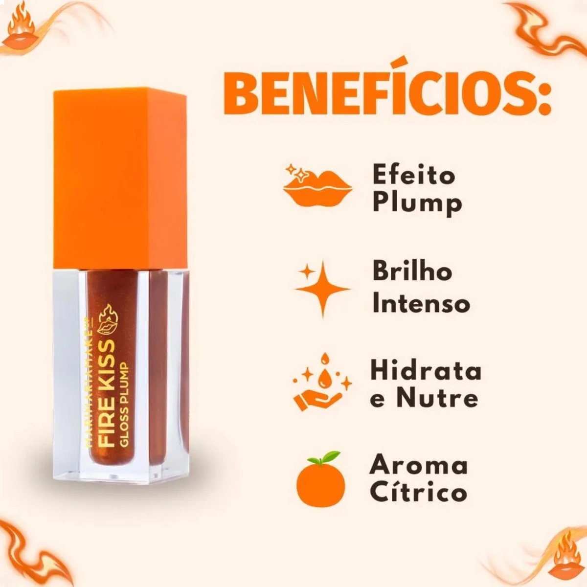 GLOSS LABIAL FIRE KISS GLOSS BERGAMOTA MARI MARIA MM 7200-2 