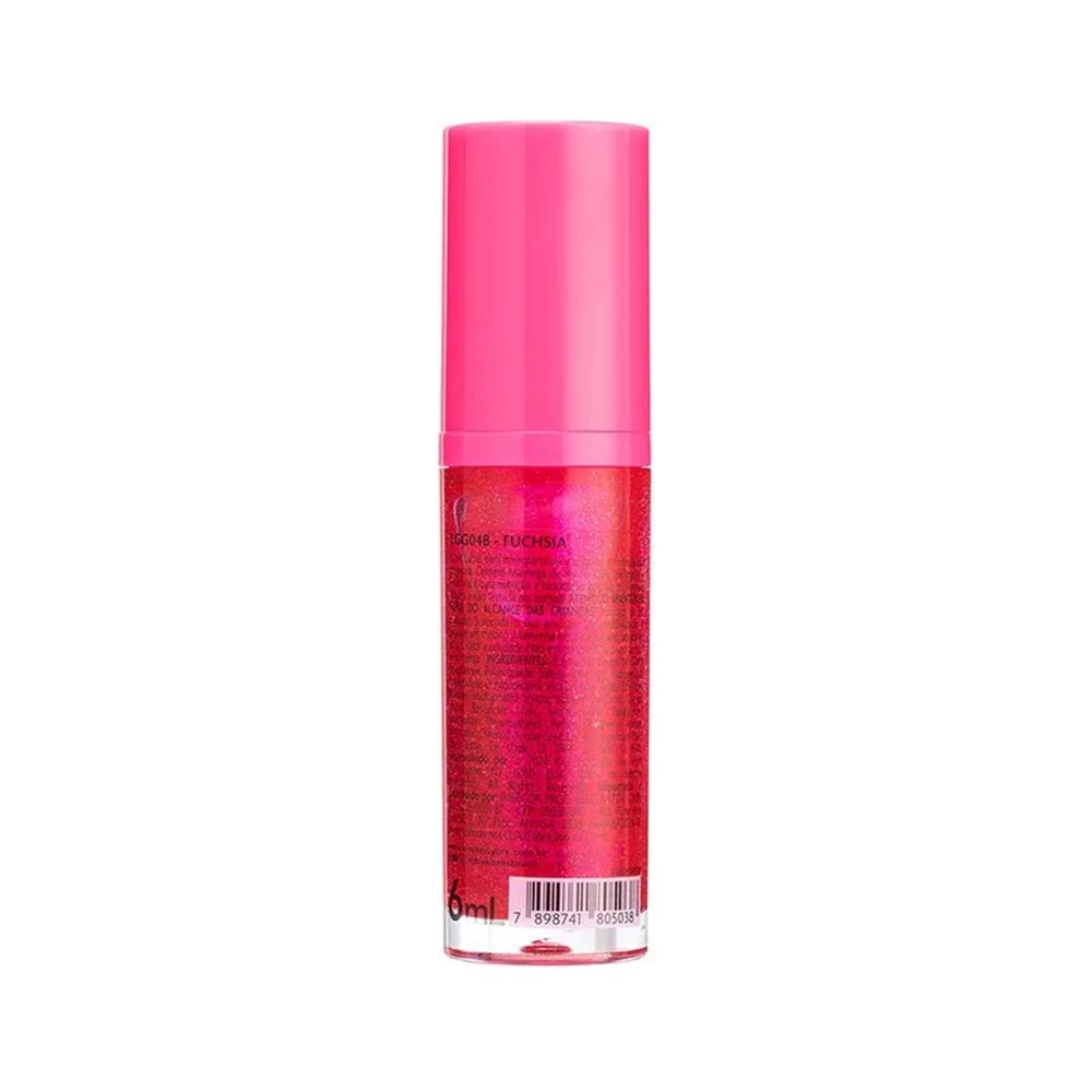 Gloss Labial Glitter Ruby Kisses Electric Glaze Fúcsia 6ml