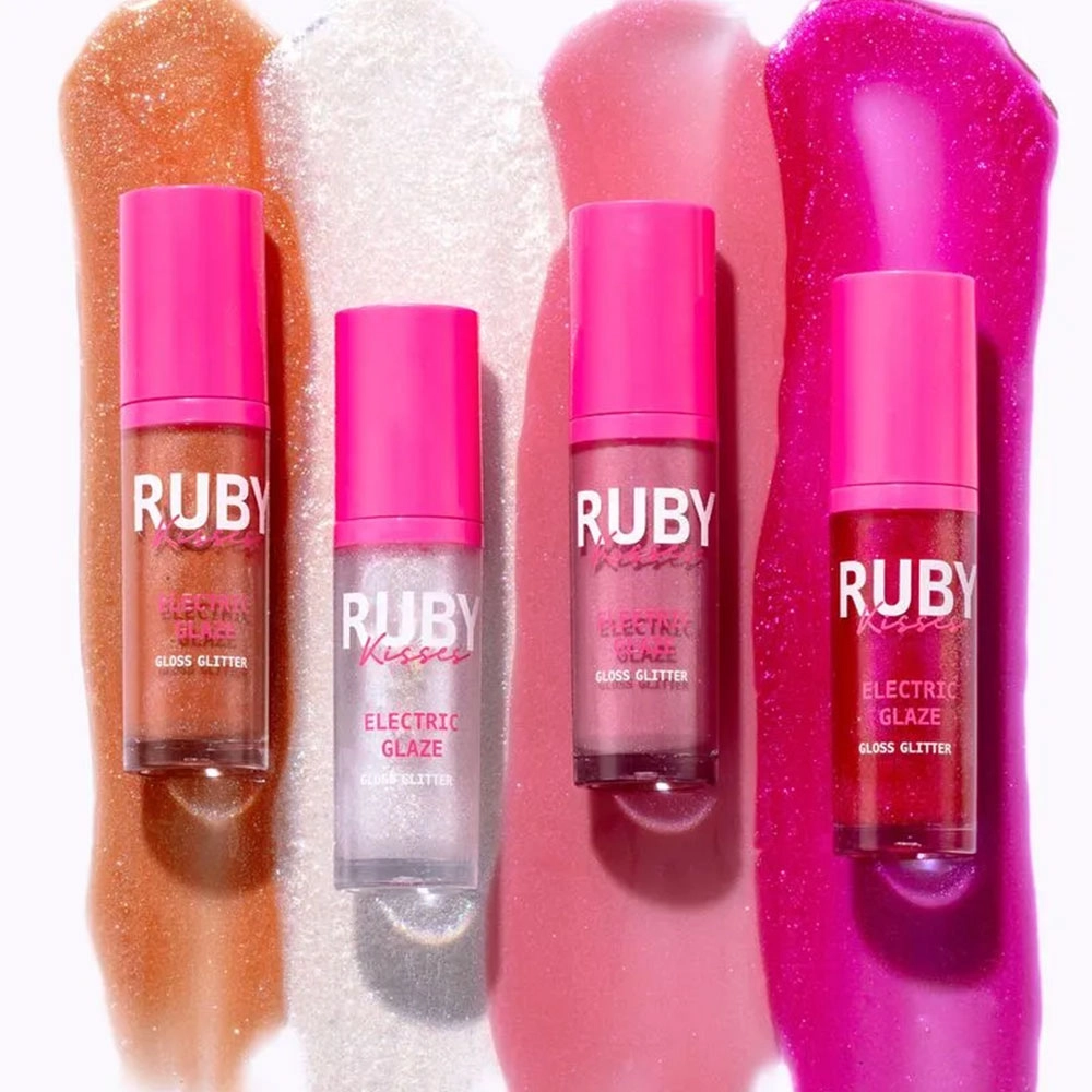 Gloss Labial Glitter Ruby Kisses Electric Glaze Rosa 6ml