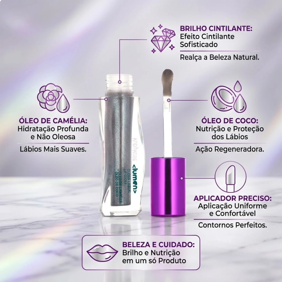 GLOSS LABIAL RUBY ROSE WONDER LUMEN SHINING EFEITO BRILHO GLOSS LABIAL RUBY ROSE WONDER LUMEN SHINING EFEITO BRILHO