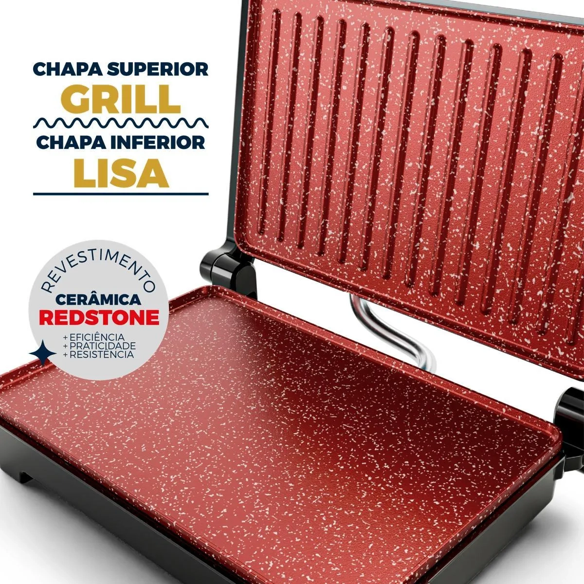 GRILL E SANDUICHEIRA BRITÂNIA 2 EM 1 BGR28A INOX 220V GRILL E SANDUICHEIRA BRITÂNIA 2 EM 1 BGR28A INOX 220V