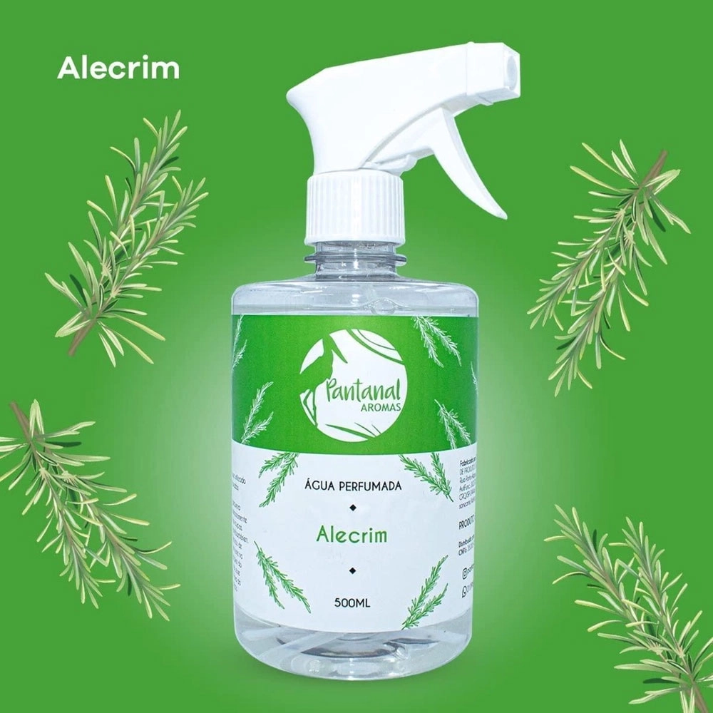 Água Perfumada para Lençóis Pantanal Aromas com Essência de Alecrim 500ml