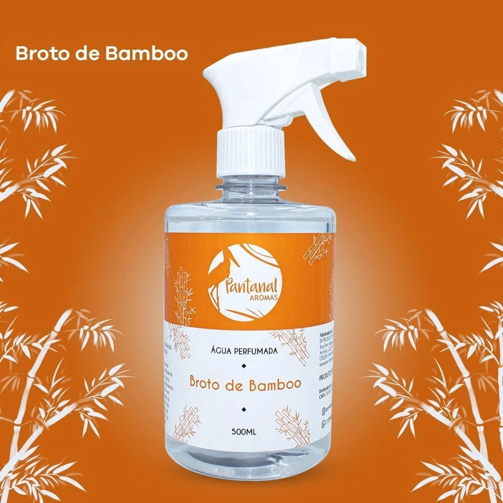 Água Perfumada para Lençóis Pantanal Aromas com Essência de Broto de Bamboo 500ml Água Perfumada para Lençóis Pantanal Aromas com Essência de Broto de Bamboo 500ml