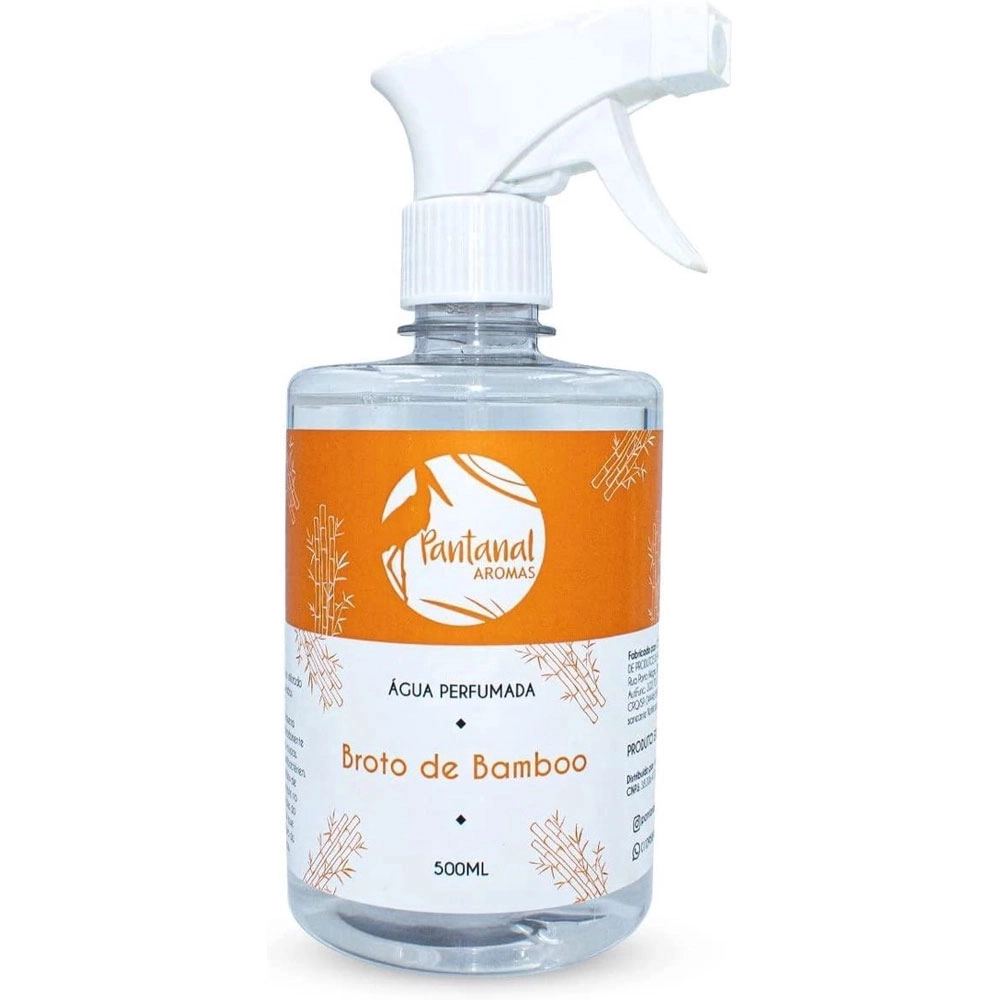 Água Perfumada para Lençóis Pantanal Aromas com Essência de Broto de Bamboo 500ml