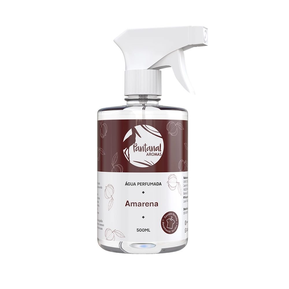 Água Perfumada para Lençóis Pantanal Aromas com Essência de Cereja Amarena 500ml