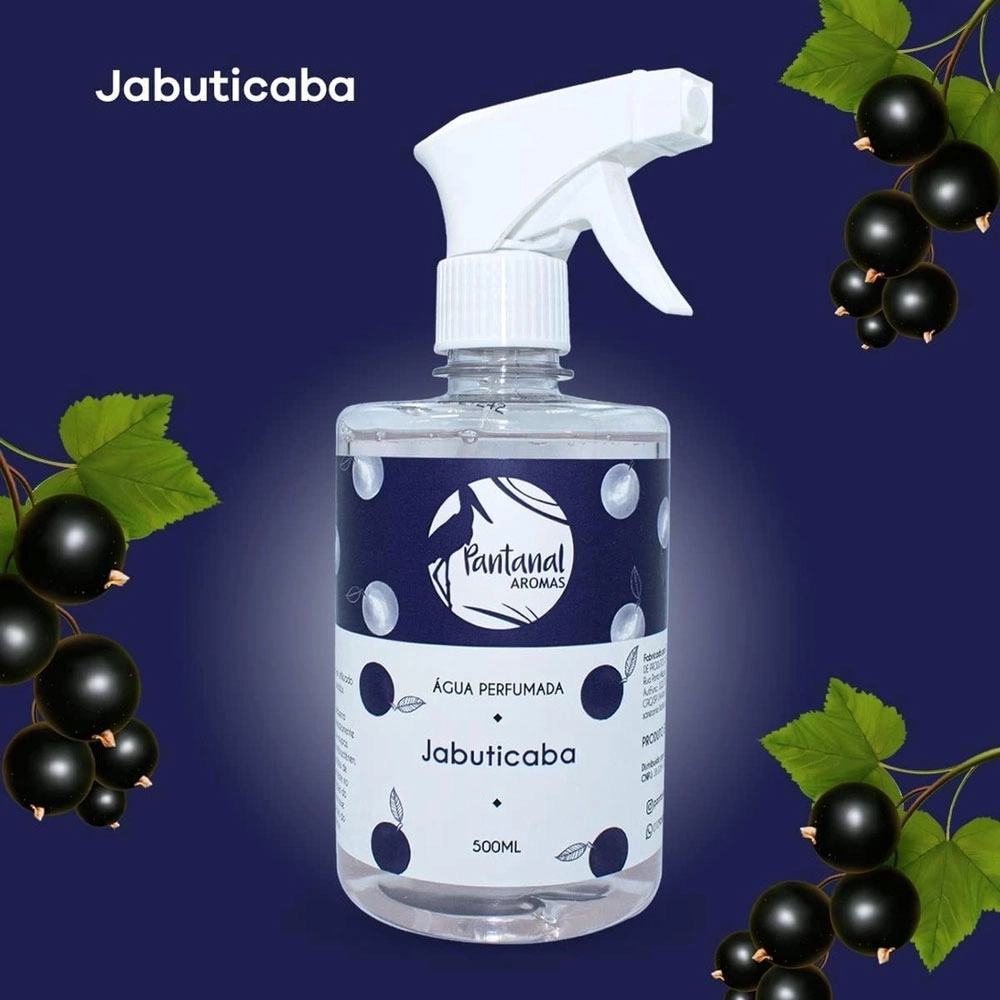 Água Perfumada para Lençóis Pantanal Aromas com Essência de Jabuticaba 500ml Água Perfumada para Lençóis Pantanal Aromas com Essência de Jabuticaba 500ml
