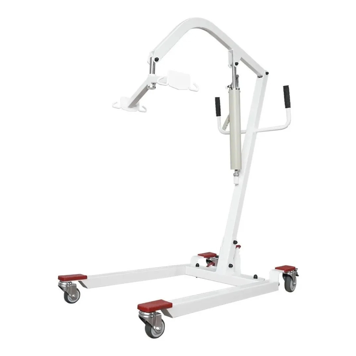 GUINCHO HIDRÁULICO PARA ELEVAÇÃO MANUAL 180KG D500 BRANCO COM CESTO DELLAMED