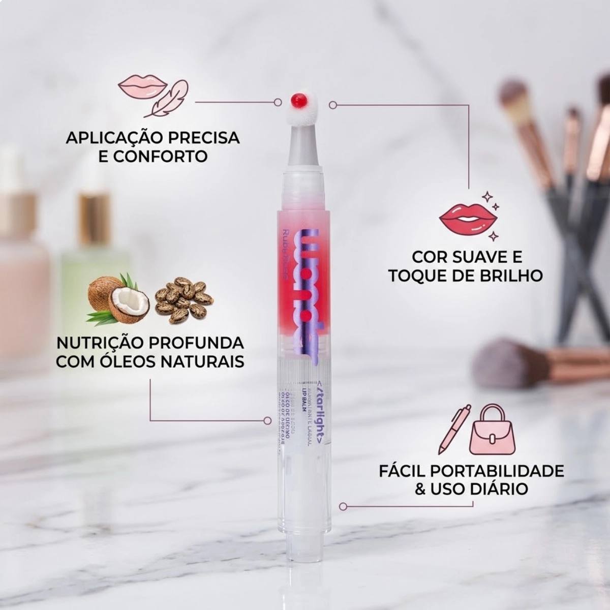 HIDRATANTE LABIAL LIP BALM STARLIGHT WONDER POLARIS RUBY ROSE