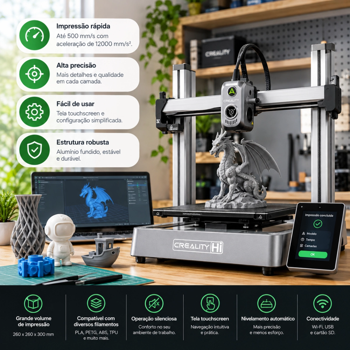 IMPRESSORA 3D CREALITY HI 1001010512 BIVOLT IMPRESSORA 3D CREALITY HI 1001010512 BIVOLT