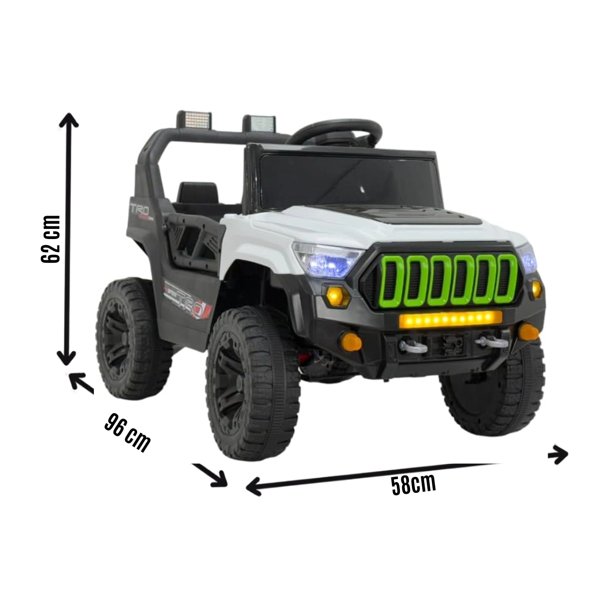 JIPE ELETRICO INFANTIL TITAN XR 12V CONTROLE BRANCO BANG TOYS JIPE ELETRICO INFANTIL TITAN XR 12V CONTROLE BRANCO BANG TOYS