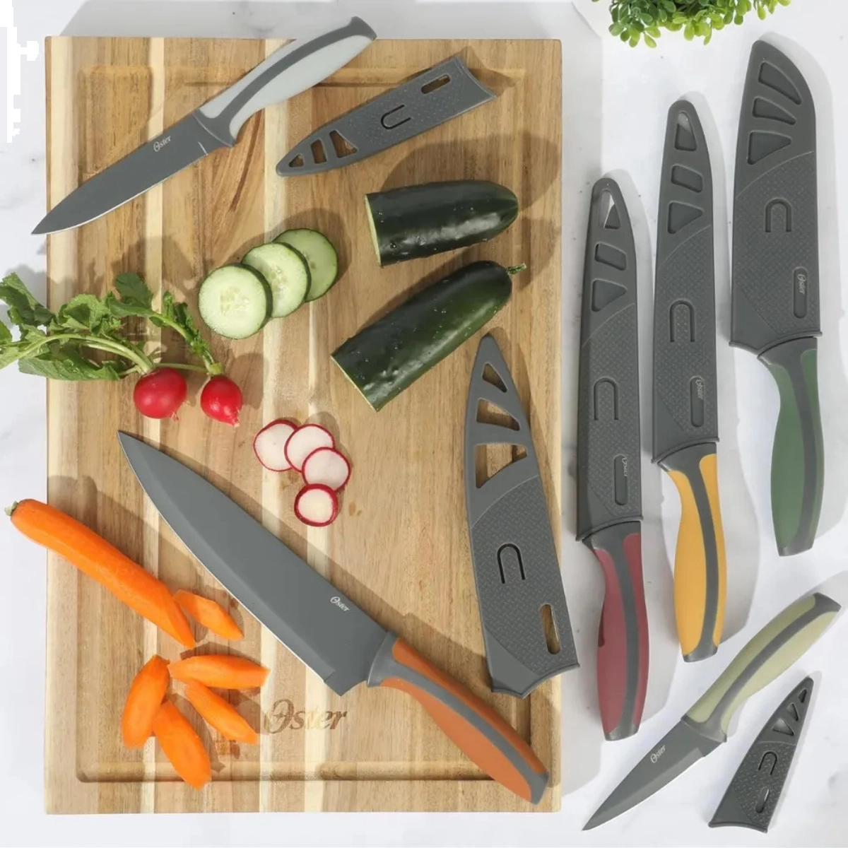 JOGO DE FACAS E BAINHA 12 PEÇAS RONNAN AÇO INOX OSTER