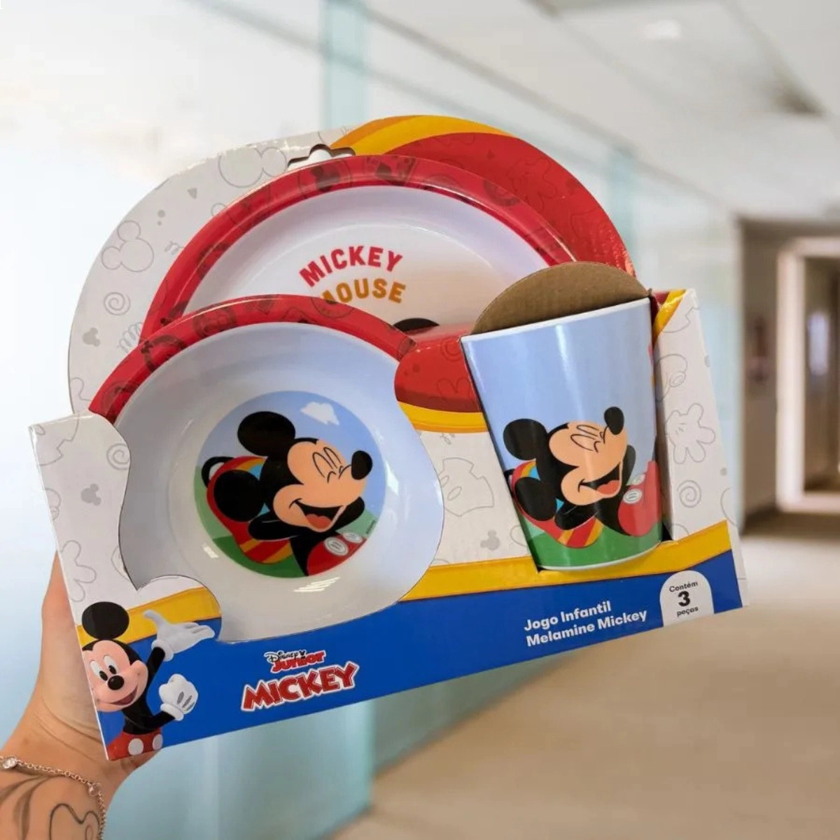 JOGO REFEIÇÃO INFANTIL MELAMINA MICKEY DISNEY COPO PRATO E TIGELA JOGO REFEIÇÃO INFANTIL MELAMINA MICKEY DISNEY COPO PRATO E TIGELA