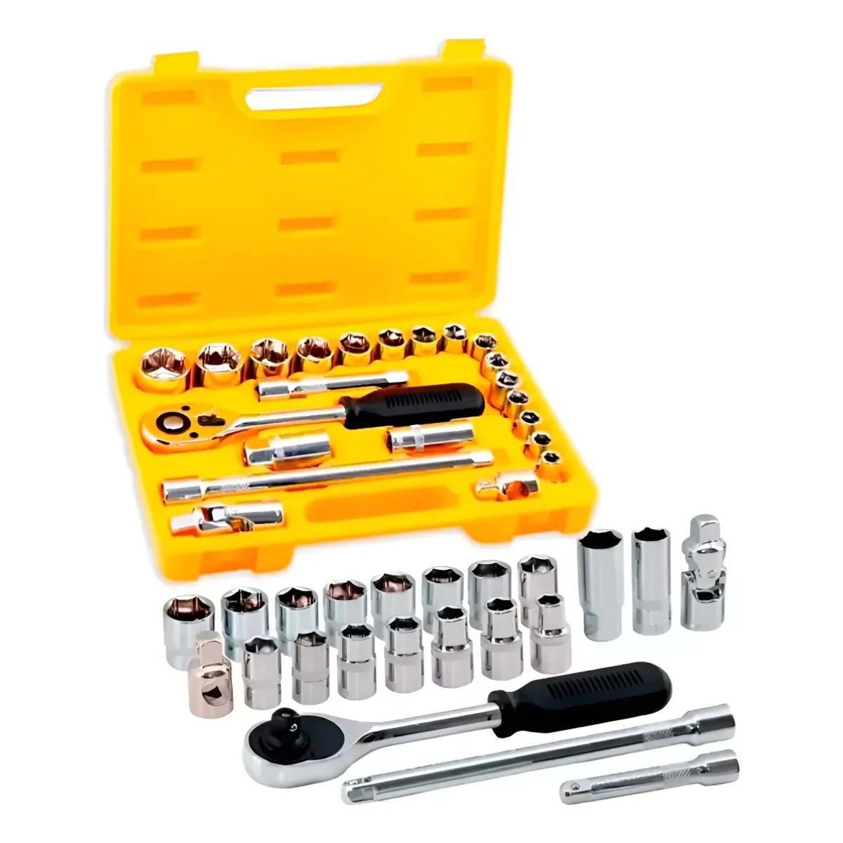 JOGO SOQUETE SEXTAVADO 10-32MM 1/2POL 22 PEÇAS TITANIUM