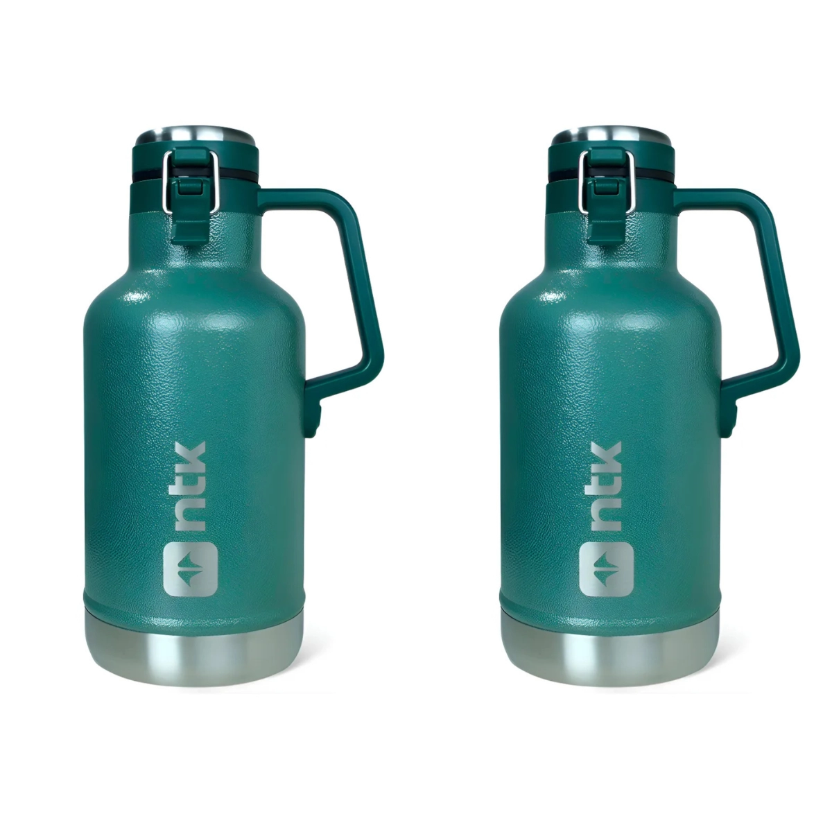 KIT 2 GARRAFAS TERMICAS GROWLER NAUTIKA INOX 1,9 LITROS VERDE