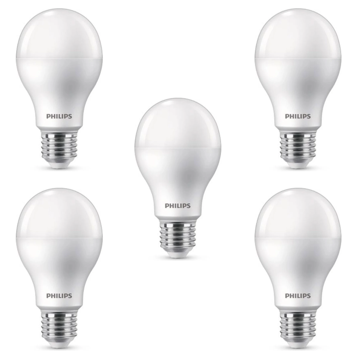 KIT 5 LÂMPADAS BULBO 22W LED E27 PHILIPS 6500K A97 BIVOLT 2300LM