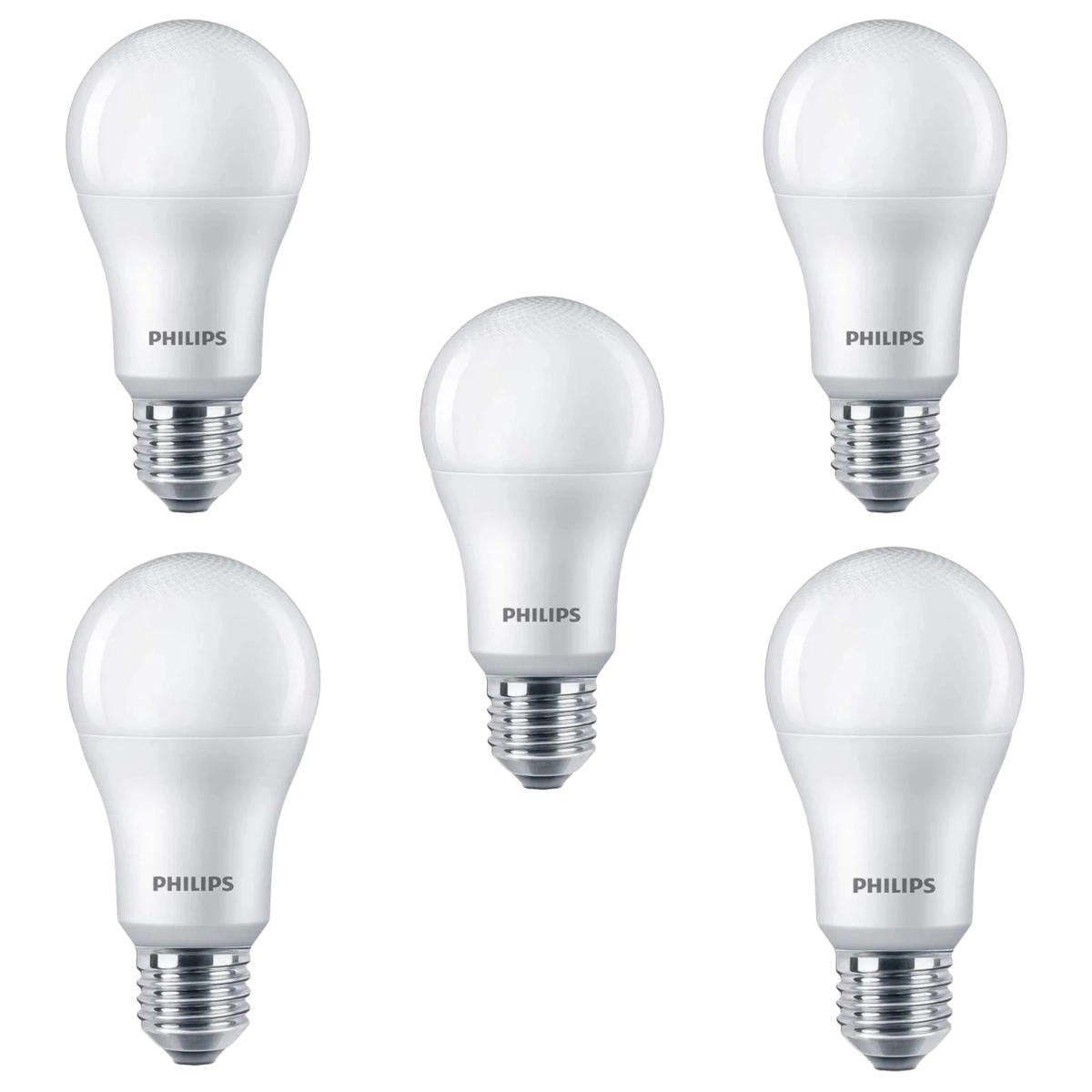 KIT 5 LÂMPADAS LED BULBO A60 11W 4000K 1018LM BIVOLT