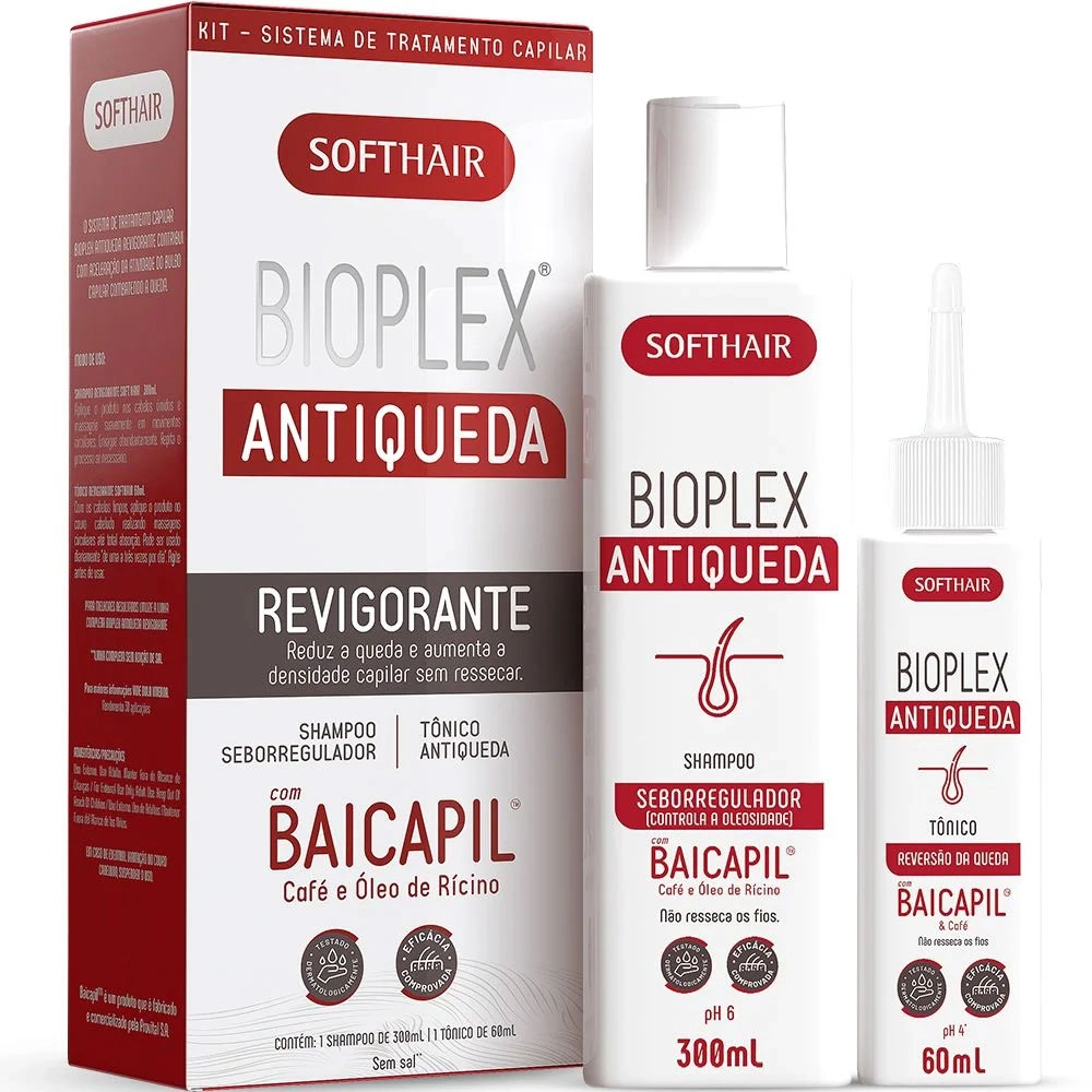 KIT ANTIQUEDA BIOPLEX SHAMPOO E TÔNICO SOFT HAIR 