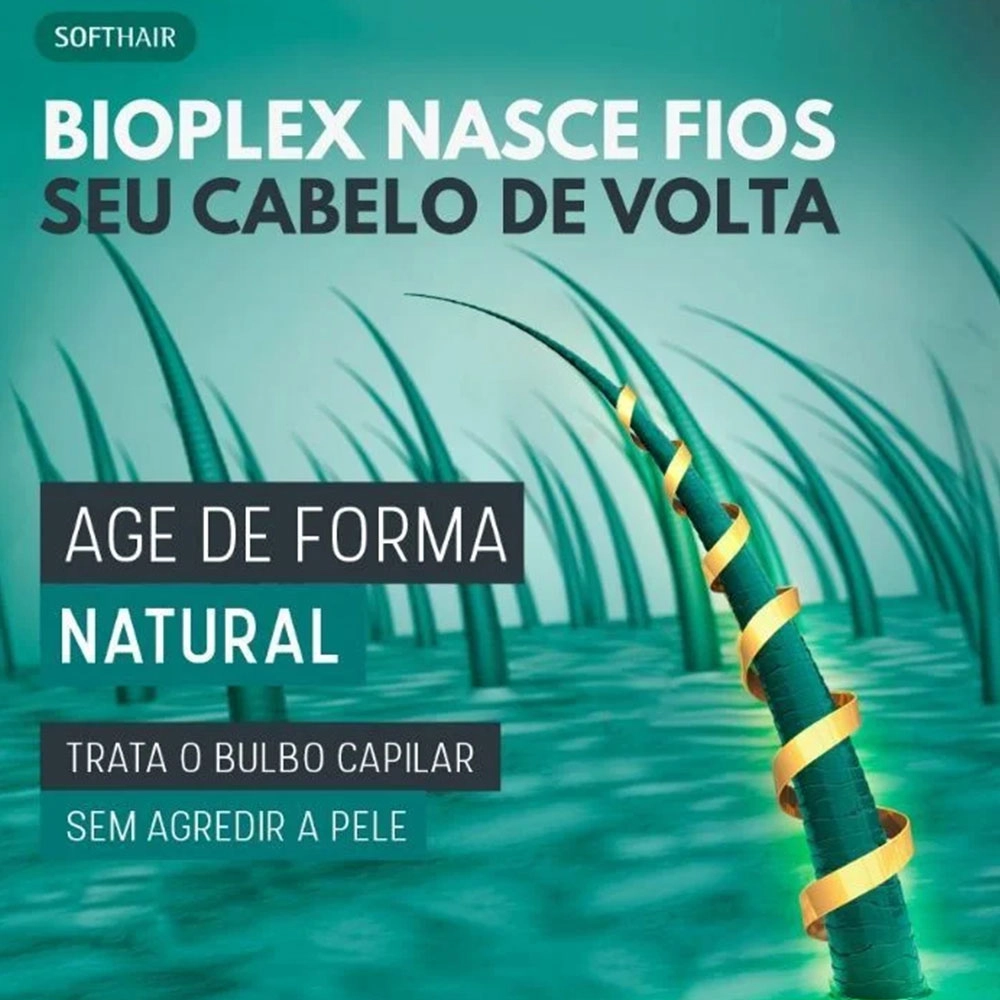 KIT BIOPLEX SHAMPOO CONDICIONADOR E TÔNICO CAPILAR NASCE FIOS SOFT HAIR 