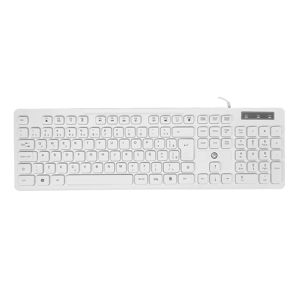 KIT C/ FIO TECLADO/MOUSE BRAZILPC BPC-8269/M300 USB BRANCO 