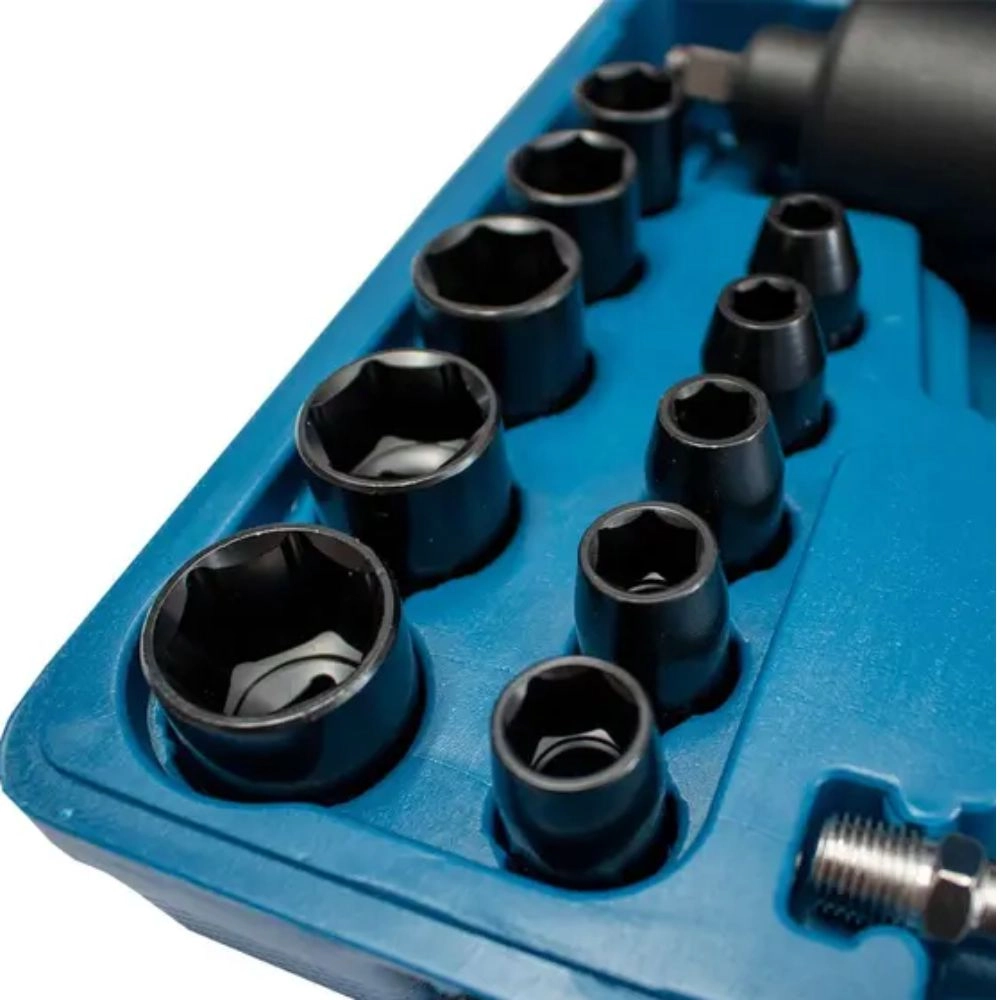 Kit Chave Impacto Pneumática 1/2 58kg 90psi 17pç Mgl Rp7807