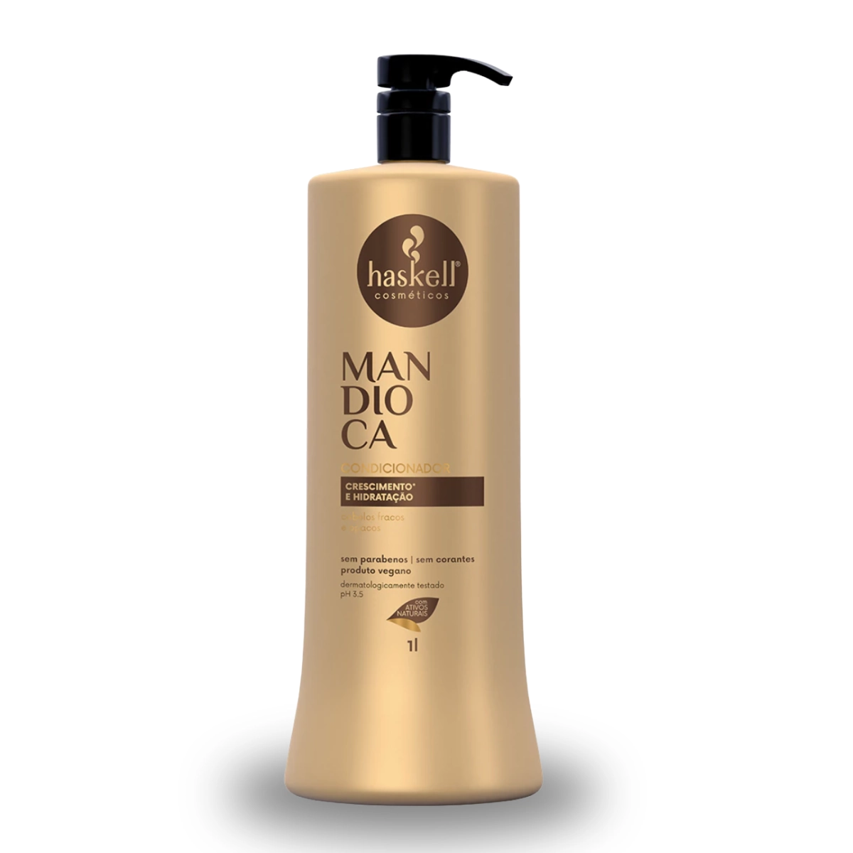 KIT CONDICIONADOR MANDIOCA 1L HASKELL E KIT NUTRIÇÃO TOTAL 10GR