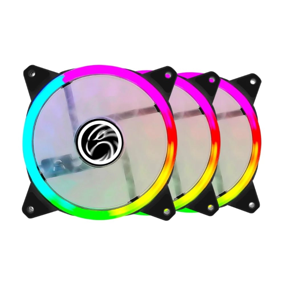 KIT COOLER COM 3 PARA GABINETE 12X12 CM COM CONTROLE BRAZILPC BPC-KDL-ARGB