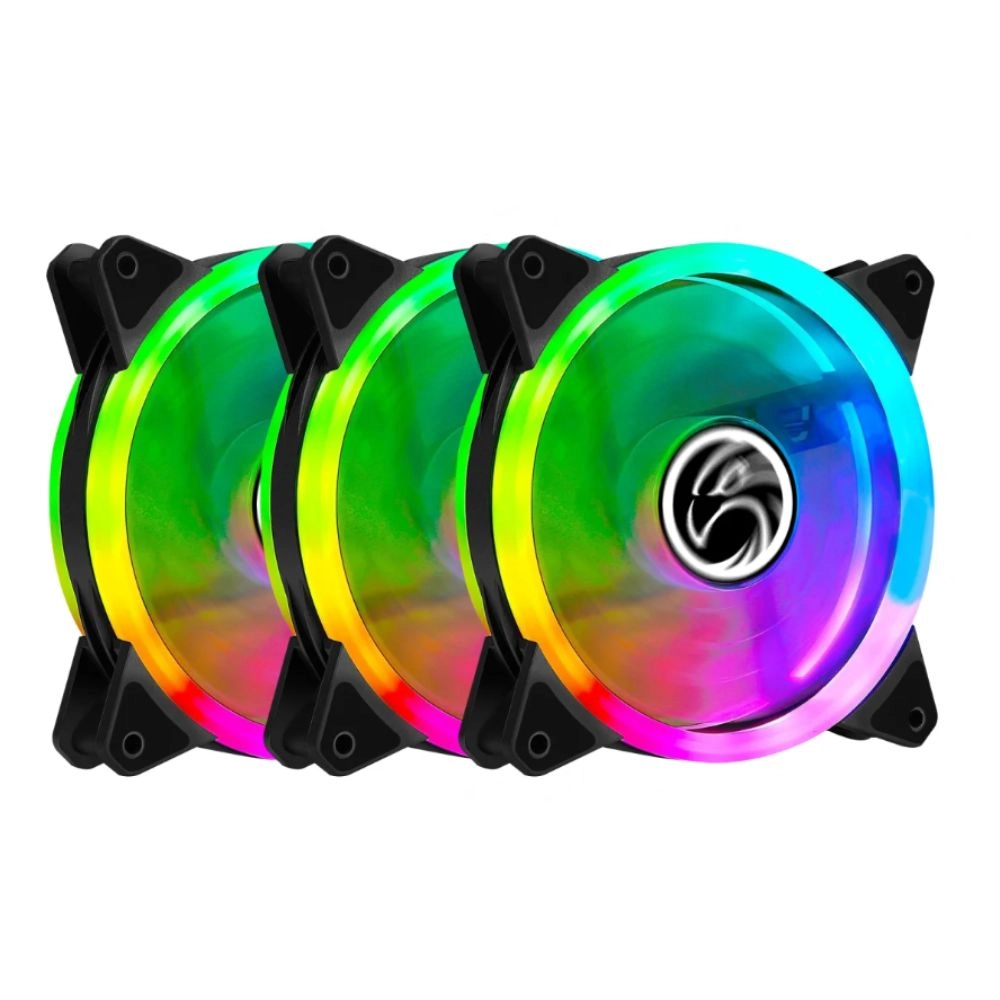 KIT COOLER COM 3 PARA GABINETE 12X12 CM COM CONTROLE BRAZILPC BPC-KDL-ARGB