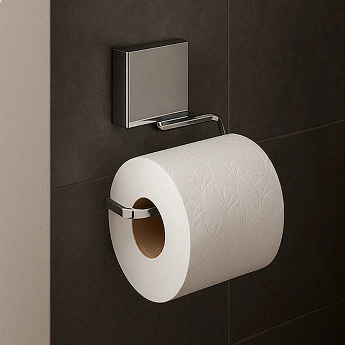 KIT DE ACESSÓRIOS PARA BANHEIRO FIXAÇÃO POR ADESIVO LINHA FIXARE CROMADO