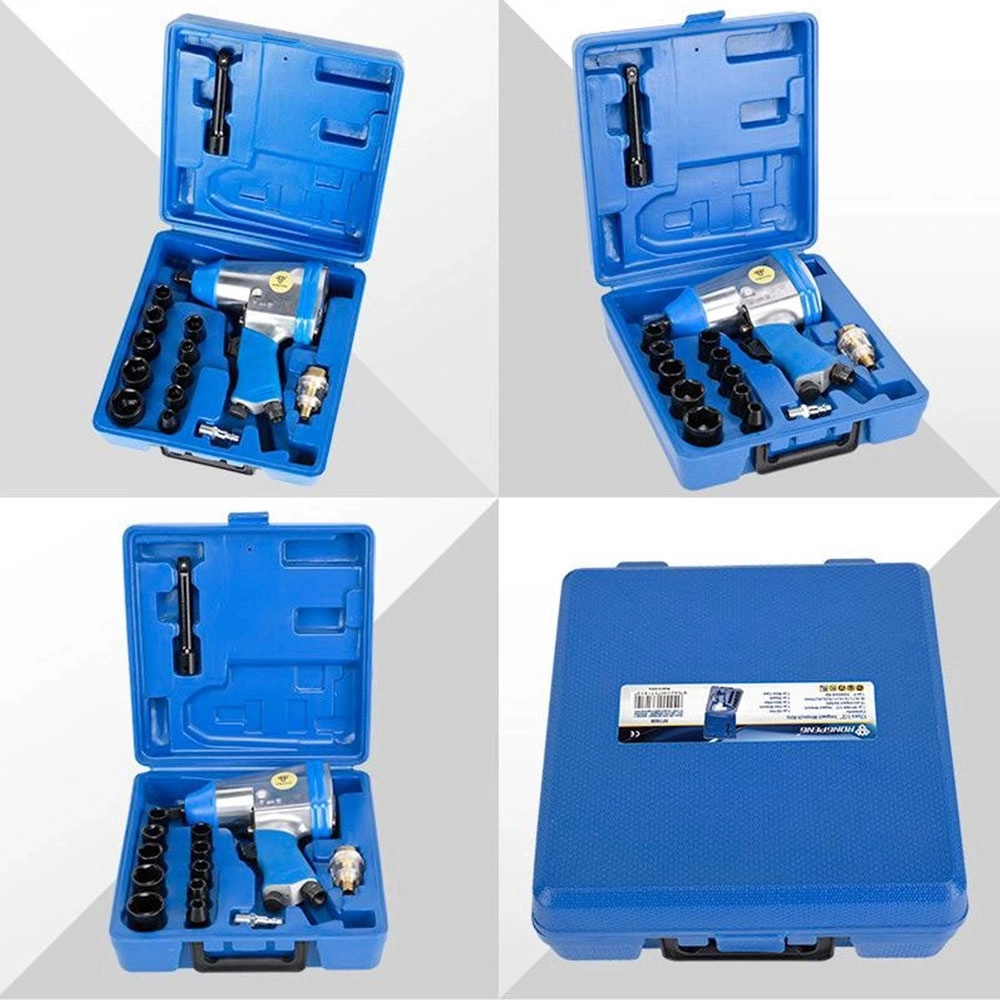 Kit de Chave de Impacto com 17 Peças Rongpeng Pneumática 1/2 Pol 7000rpm Kit de Chave de Impacto com 17 Peças Rongpeng Pneumática 1/2 Pol 7000rpm