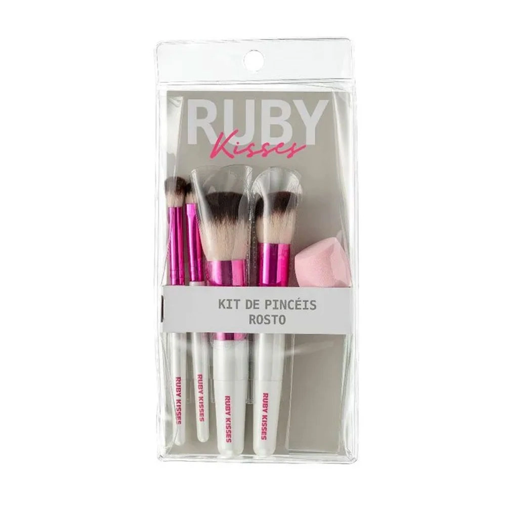 KIT DE PINCÉIS PARA ROSTO RUBY KISSES BRANCO RA03B