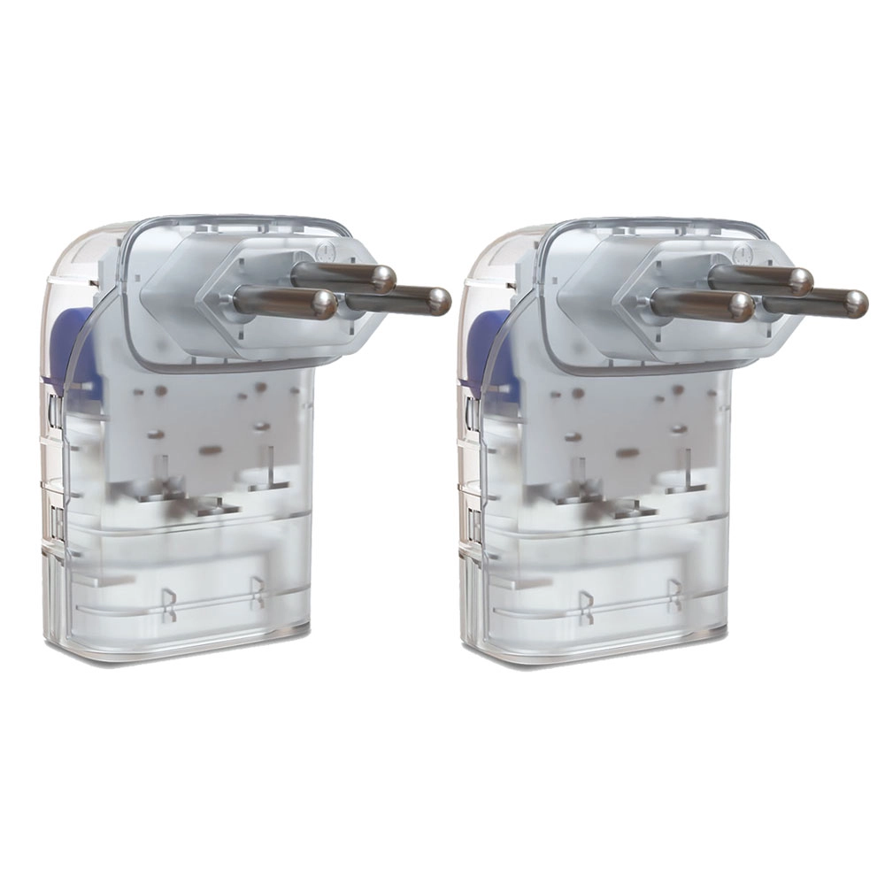 KIT ECONÔMICO C/ 2 PROTETORES CONTRA SURTOS ICLAMPER POCKET FIT 3P 10A TRANSPARENTE 