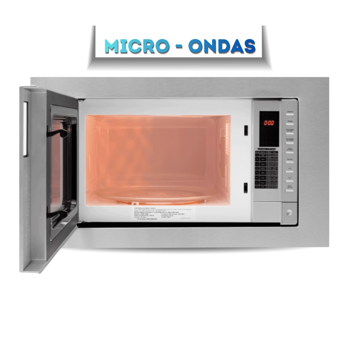 KIT FIT LINE FORNO ELETRICO 48L E MICRO ONDAS 25L DE EMBUTIR EM INOX 127V FISCHER