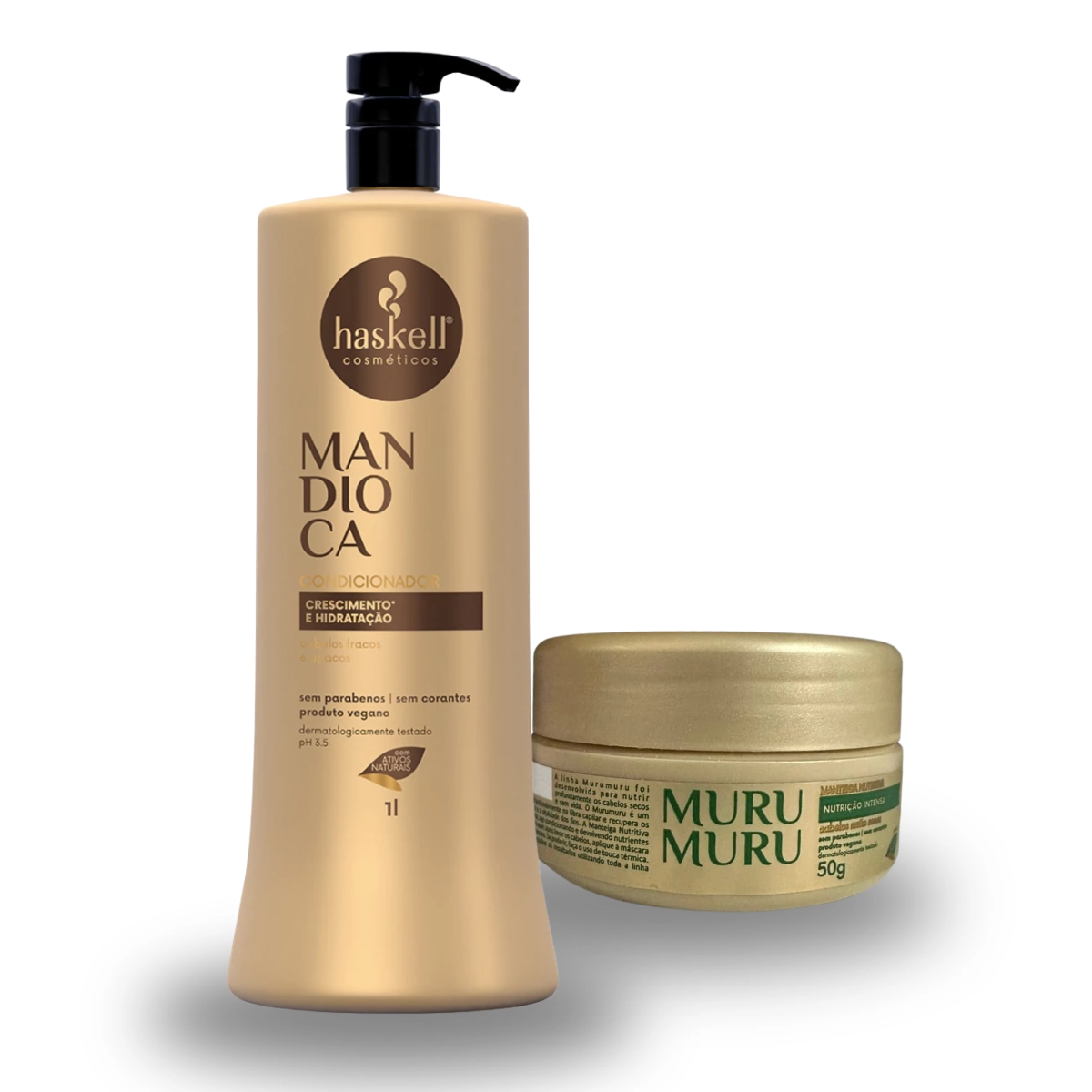 KIT FORÇA PROFISSIONAL E NUTRIÇÃO INTENSA MANDIOCA 1L E MANTEIGA MURUMURU 50G