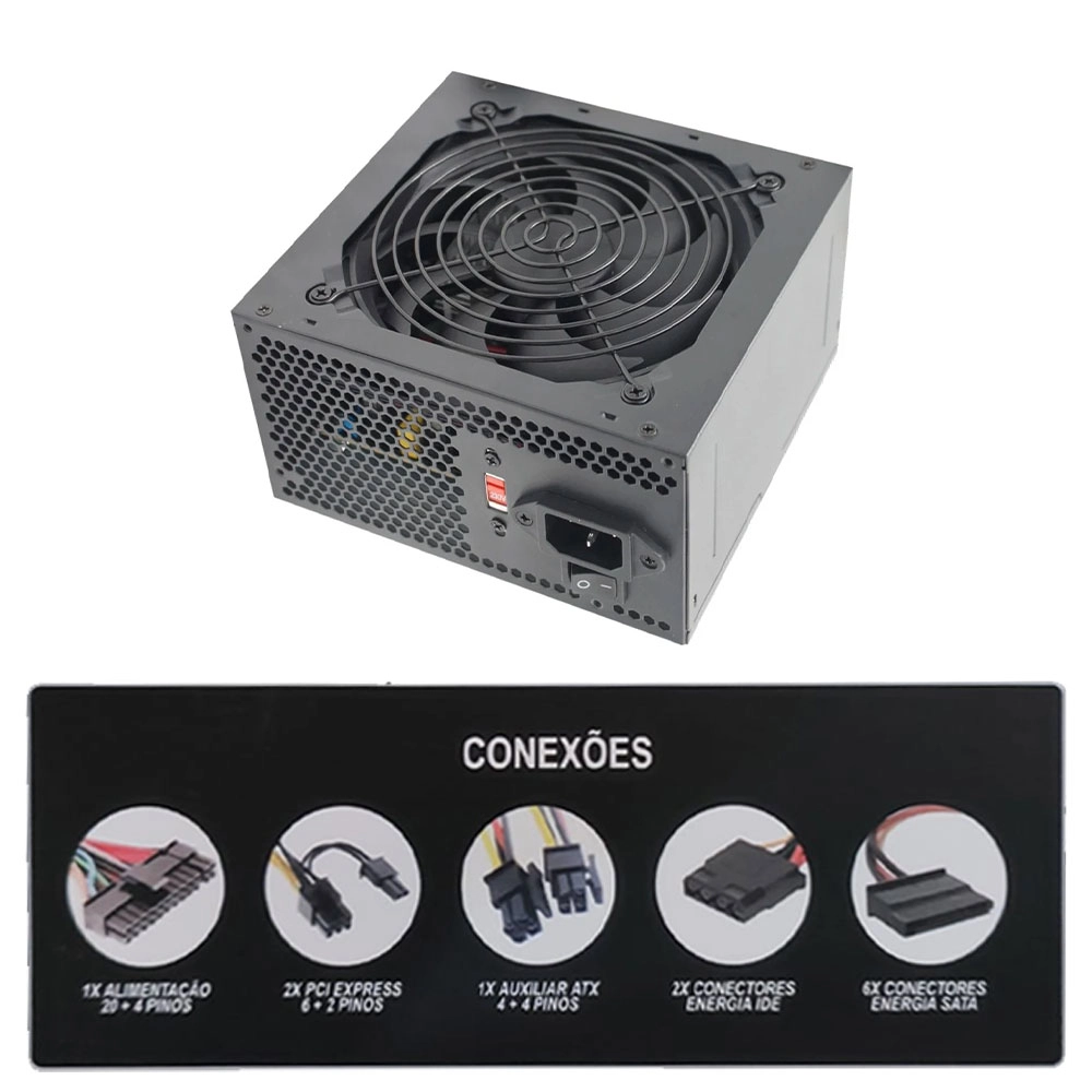 Kit Gabinete Gamer C3147 + Fonte 500w Pfca Kit Gabinete Gamer C3147 + Fonte 500w Pfca