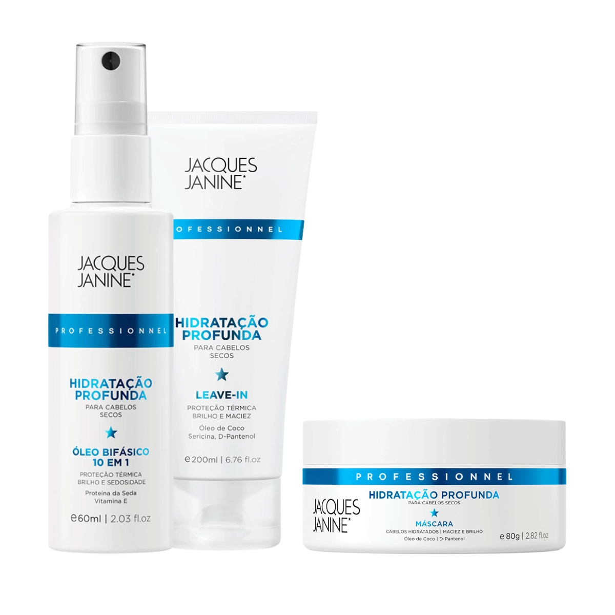KIT HIDRATAÇÃO PROFUNDA LEAVE IN E OLEO CAPILAR PLUS MASCARA 80G