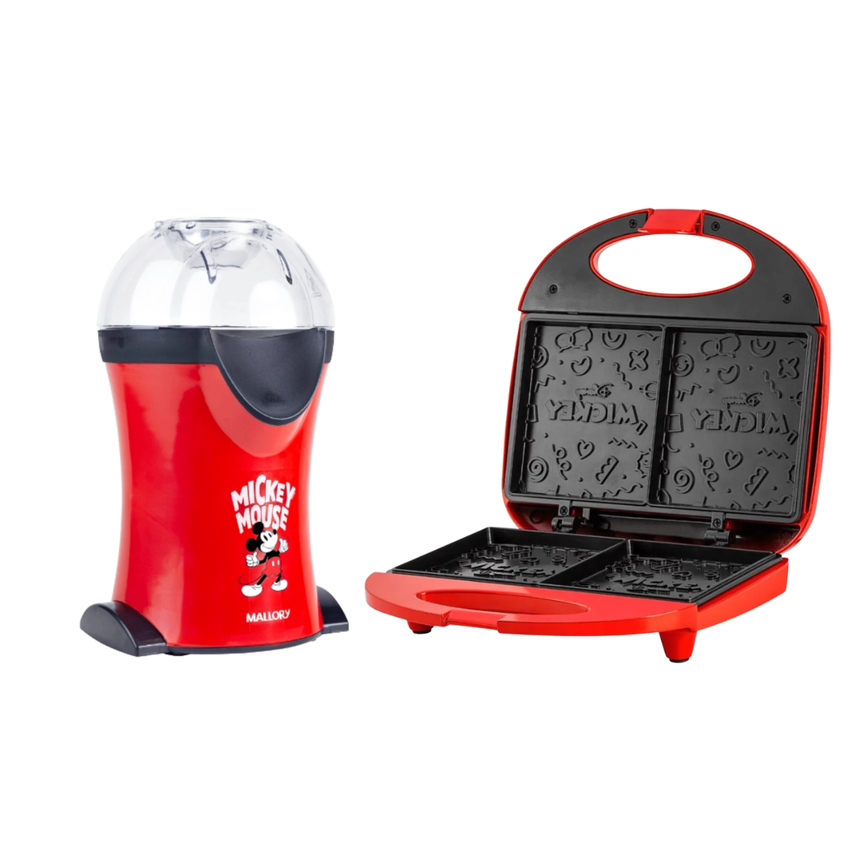 KIT MICKEY 2 EM 1 SANDUICHEIRA GRILL E PIPOQUEIRA SEM OLEO 127V