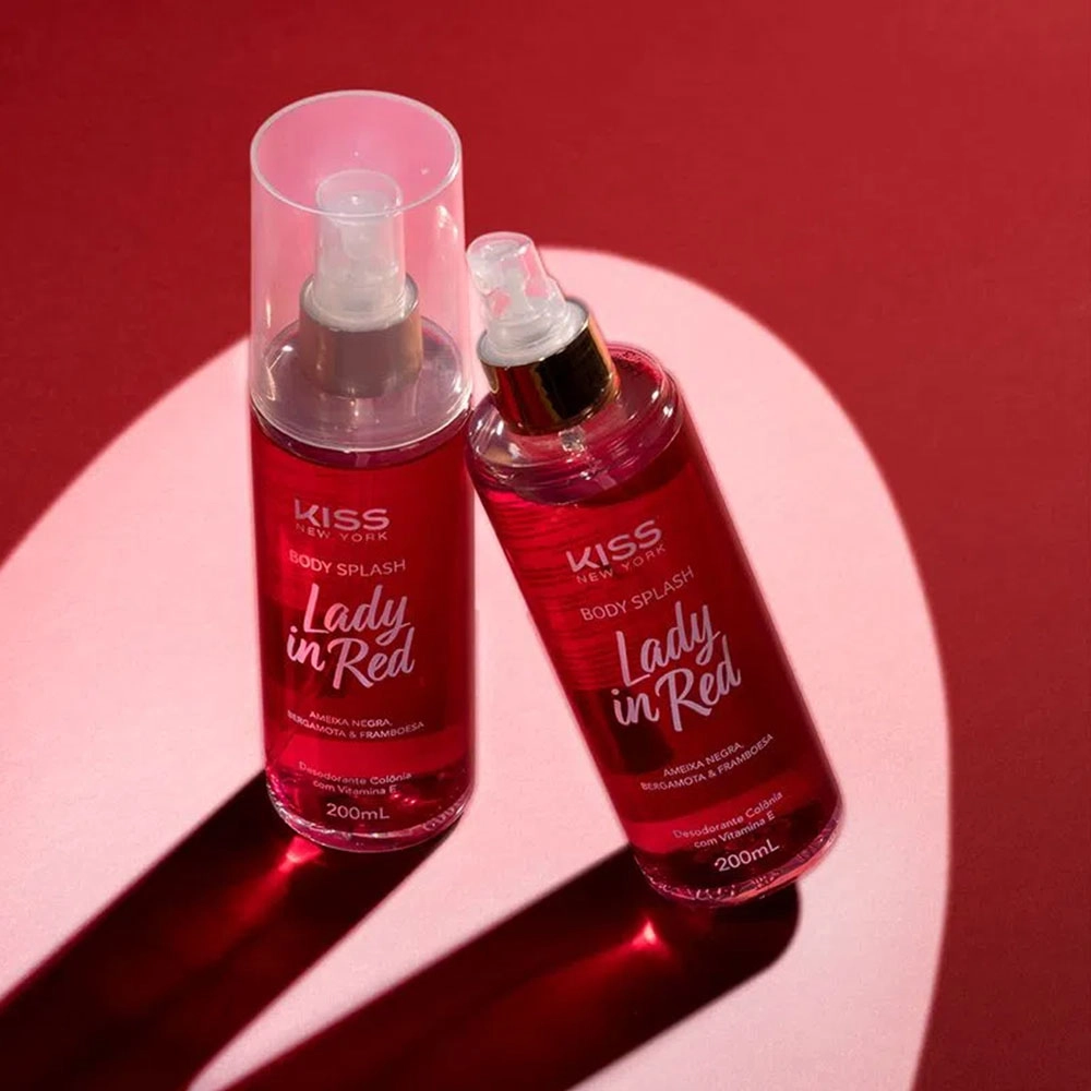 KIT PAR PERFEITO PARA SEU CORPO LOÇÃO CORPORAL E BODY SPLASH LADY IN RED KISS NEW YORK KIT PAR PERFEITO PARA SEU CORPO LOÇÃO CORPORAL E BODY SPLASH LADY IN RED KISS NEW YORK