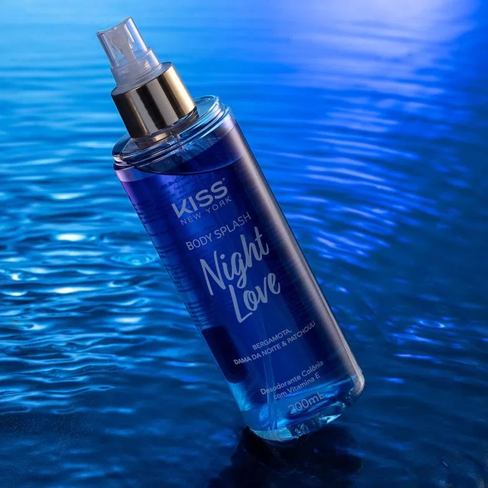 KIT PAR PERFEITO PARA SEU CORPO LOÇÃO CORPORAL E BODY SPLASH NIGHT LOVE KISS NEW YORK 
