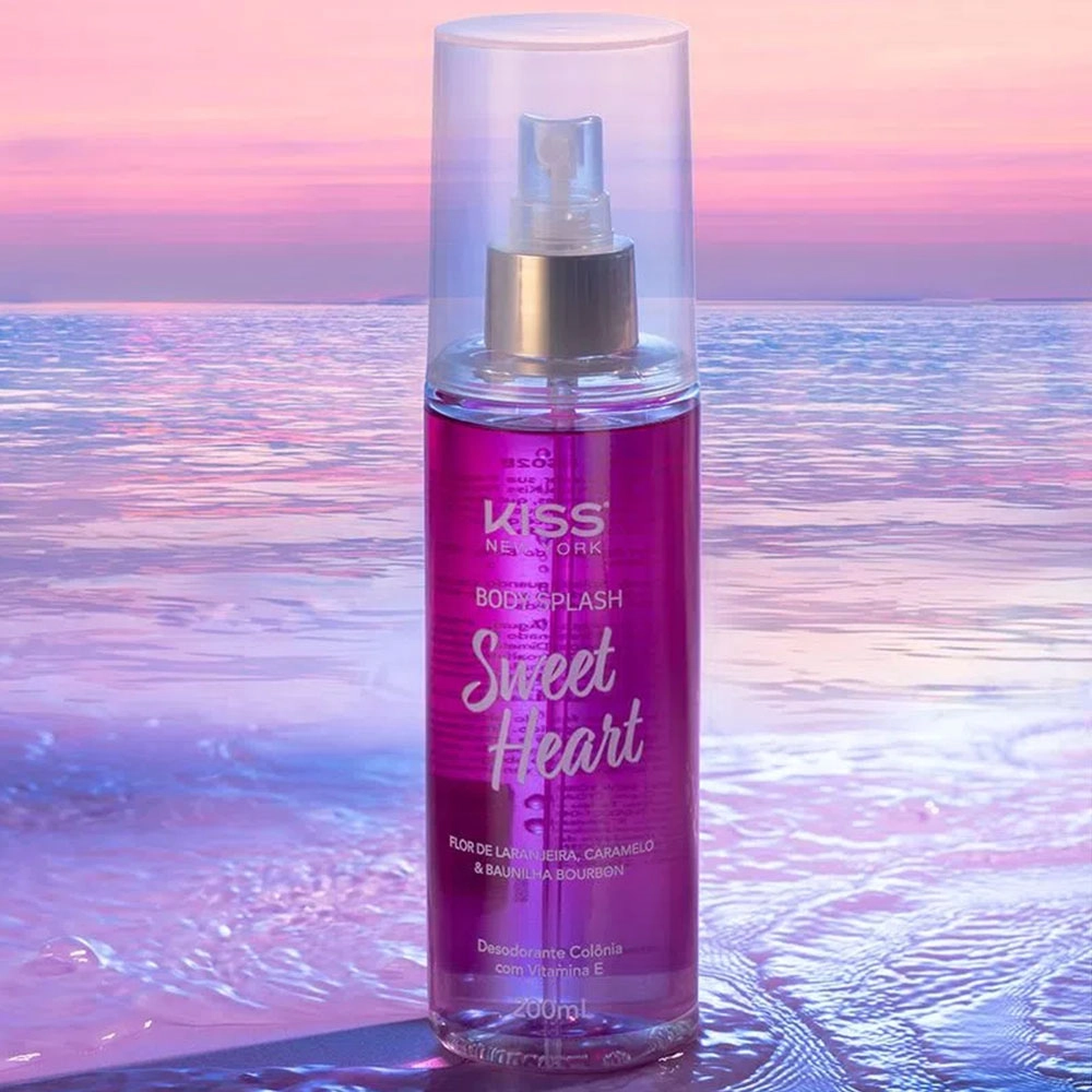 KIT PAR PERFEITO PARA SEU CORPO LOÇÃO CORPORAL E BODY SPLASH SWEET HEART KISS NEW YORK 
